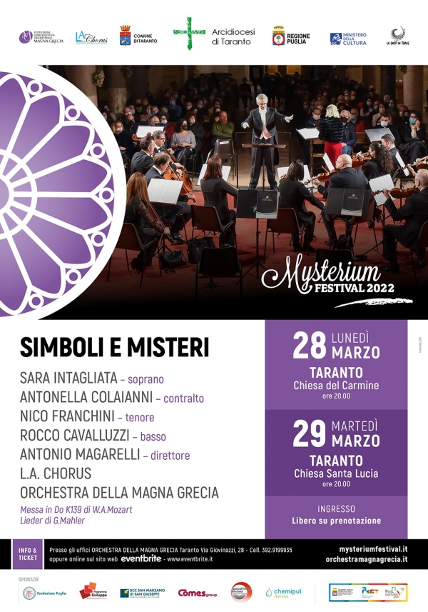 MYSTERIUM FESTIVAL Simboli e Misteri, stasera Chiesa Santa Lucia